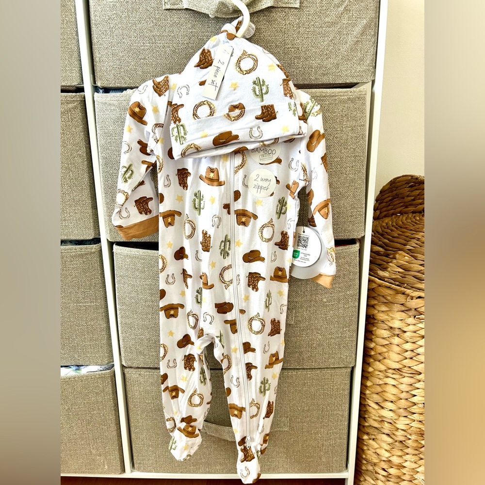 Milkberry Cowboy Pajamas Zippy size 0-3 3-6 6-9